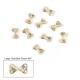 Gold Bow Charms #07 - (Large 100 pcs)
